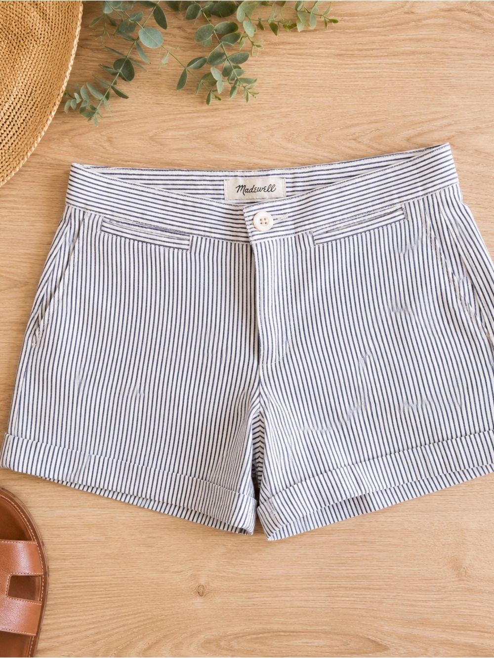 Madewell The Emmett Short: Welt Pocket Edition Smokey Grape Stripe 36 Waist